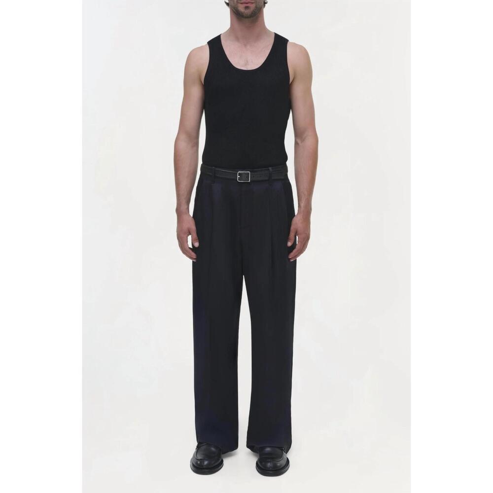 NEW SIMKHAI wilson wide leg pleated trouser in black